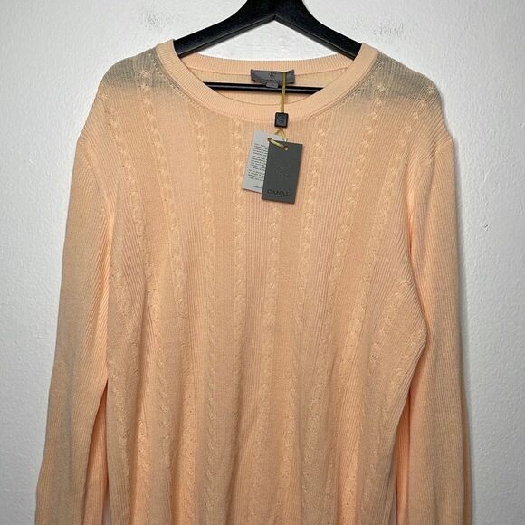 CANAL Mens Sz 56 Peach Lightweight Pullover Sweater Cotton Crewneck Sz 56 - Picture 5 of 10